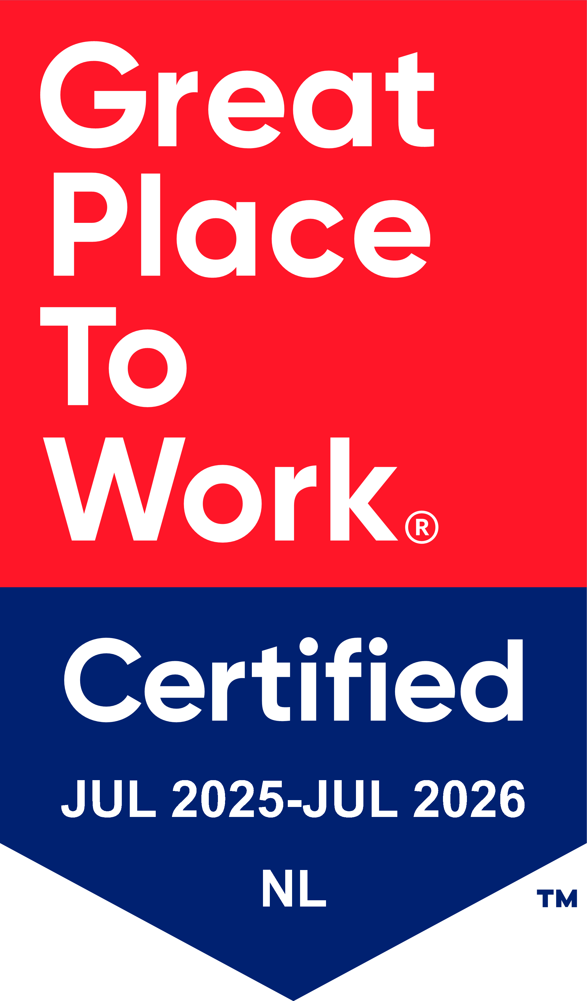 Great Place To Work Certified JUL 2025-JUL 2026 NL